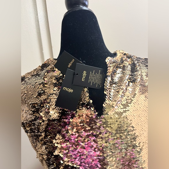 Maje Sequin Slip On Dress - Picture 10 of 13